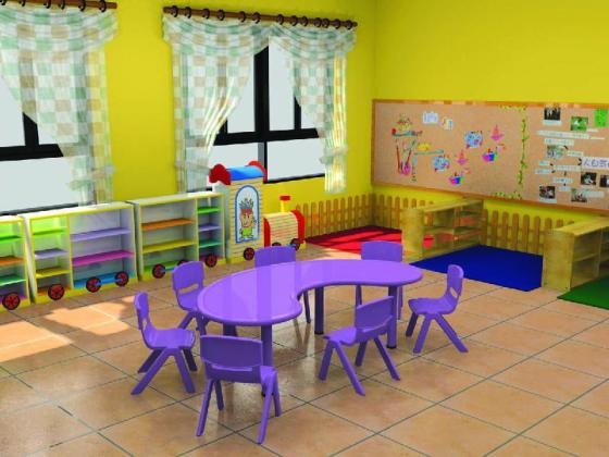 幼儿园课桌椅 定制现代可升降塑料月亮幼儿园课桌椅