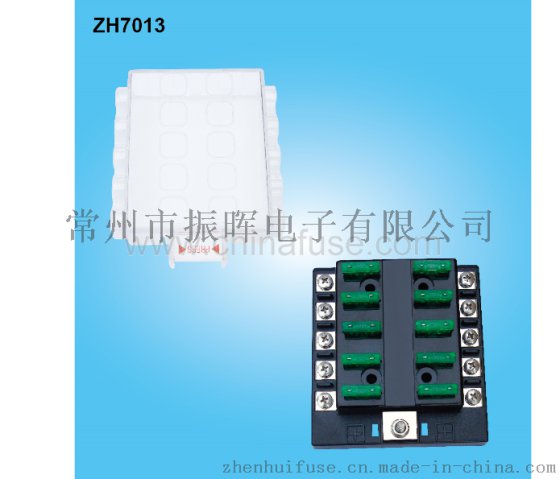10路双排焊接式中型插片保险丝盒ZH7014