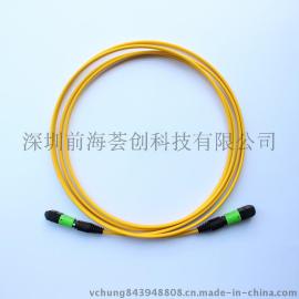 [荟创]MPO光纤跳线12芯单模带状光纤跳线黄色外皮